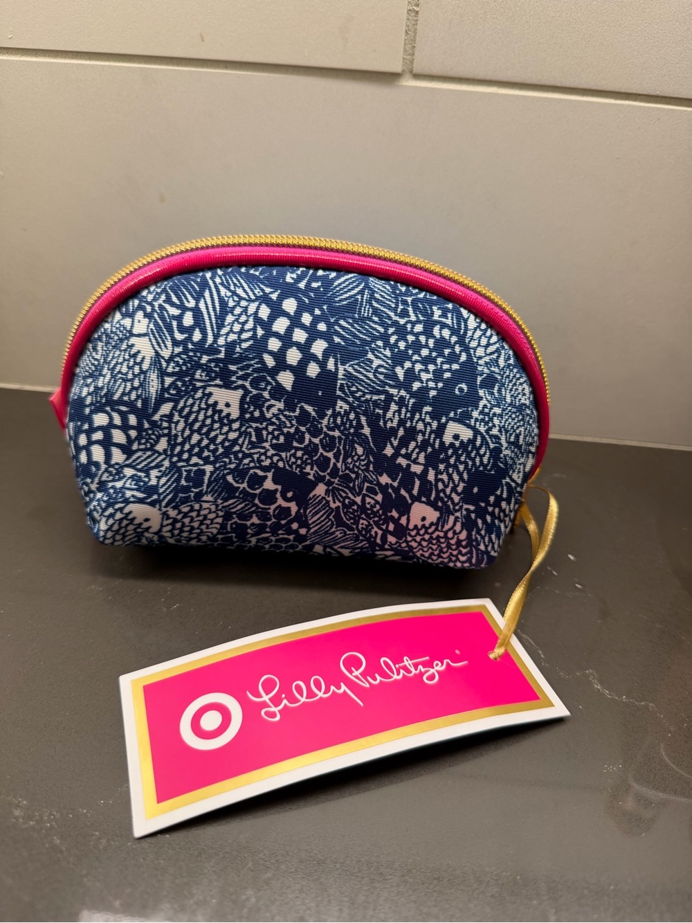 *Limited Edition* Lilly Pulitzer x Target Blue Fish Print Cosmetic Pouch
